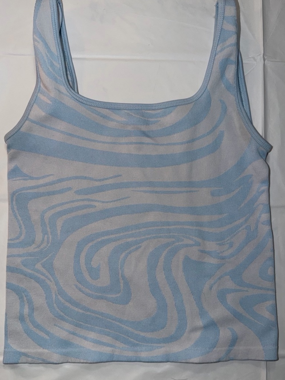 Hollister, small, Light Blue Swirl Tank Top - Sleeveless Knit